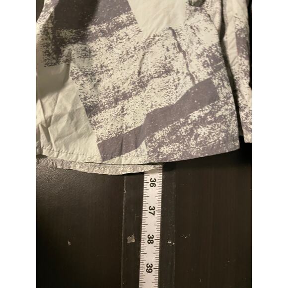 Comfy USA Womens Tunic Size Medium Gray Softshell Abstract Relaxed Lagenlook - Picture 7 of 9